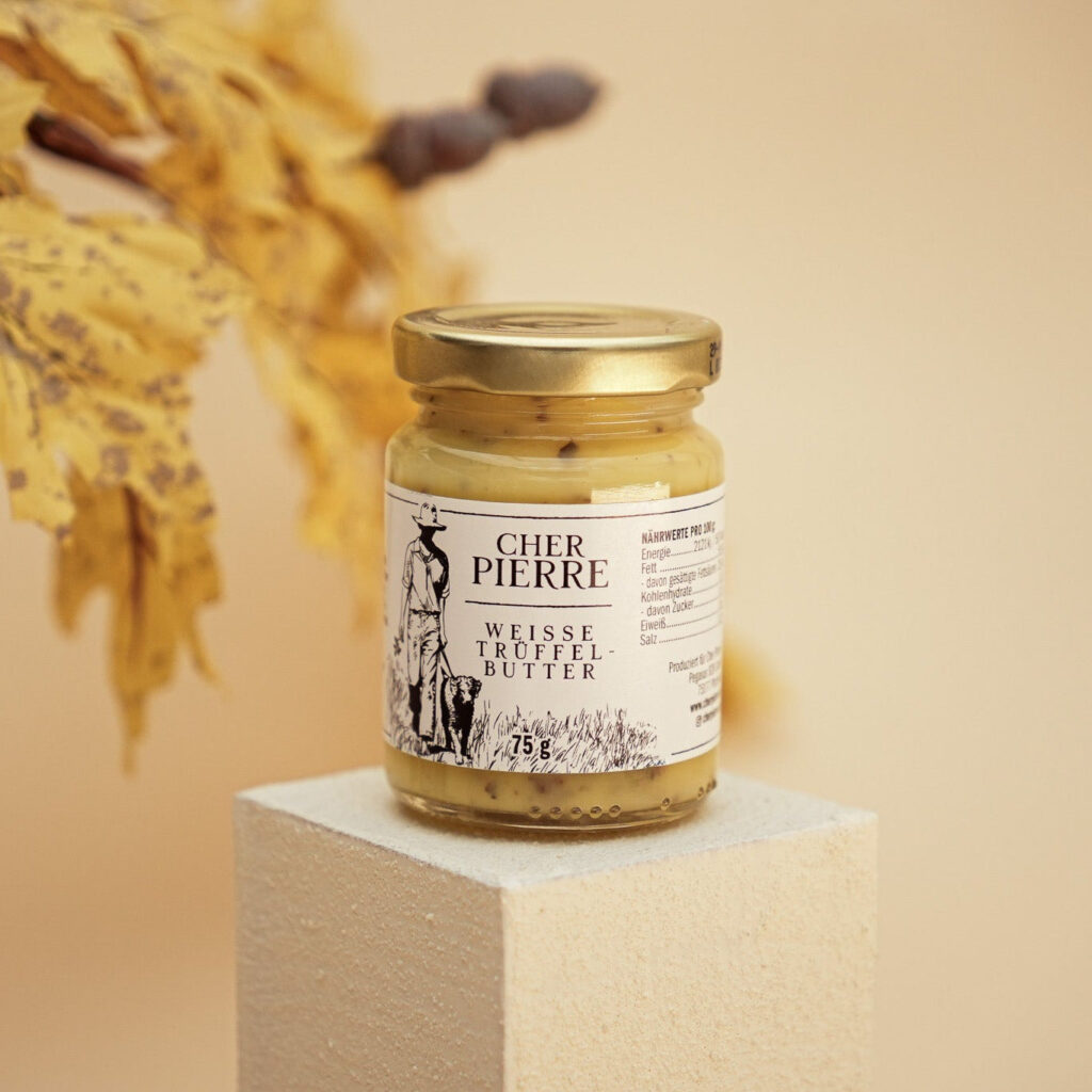 Geklärte weiße Trüffelbutter 75 g im Glas von Cher Pierre